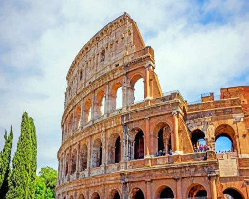 The Colosseum In Rome paint by numbers