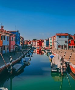 Canoes In Italian Canals paint by numbers