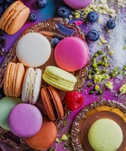 Colorful Macrons painting by numbers