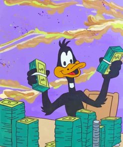 Daffy Duck With Money paint by numbers