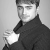 Daniel Radcliffe Black And White paint by numbers