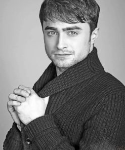 Daniel Radcliffe Black And White paint by numbers