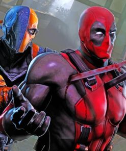 Deadpool Injured In A Fight paint by numbers