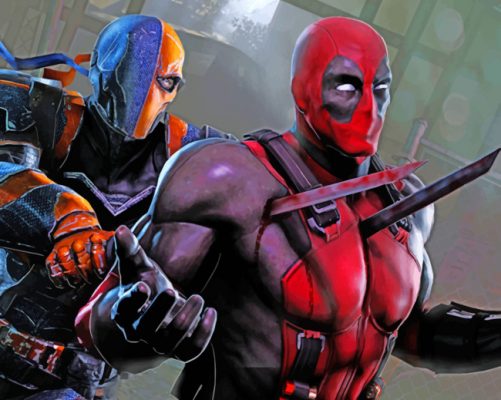 Deadpool Injured In A Fight paint by numbers