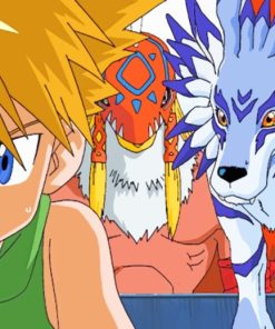 Digimon Monsters And Heroes paint by numbers