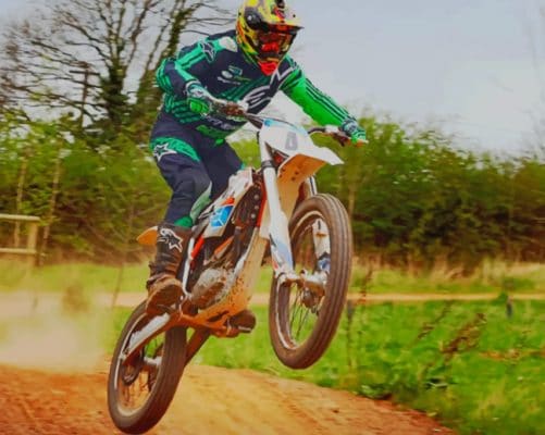 Dirt Bike Racing paint by numbers