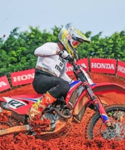 Dirt Bike In The Mud paint by numbers