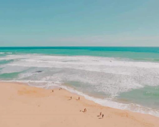 Drone View Of Sand Beach painting by numbers