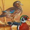 Two Colorful Ducks paint by numbers