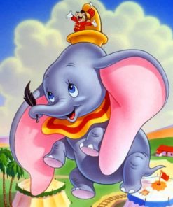 Dumbo The Elephant paint by numbers