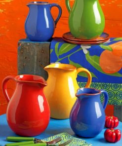 Colorful Earthenware painting by numbers