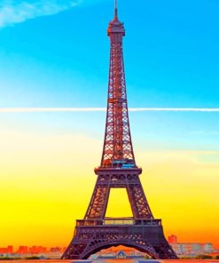 Eiffel Tower Sunrise paint by numbers