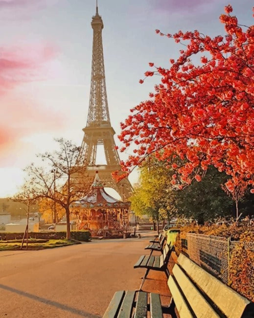 Fall Colors In Paris painting by numbers
