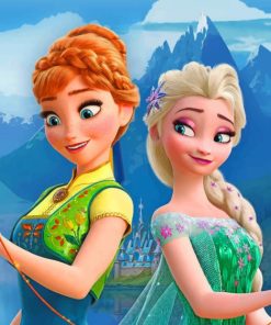 Frozen Elsa And Anna painting by numbers