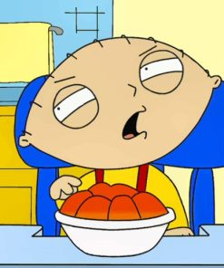 Stewie Griffin Eating paint by numbers