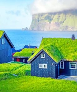 Faroe Islands Houses paint by numbers