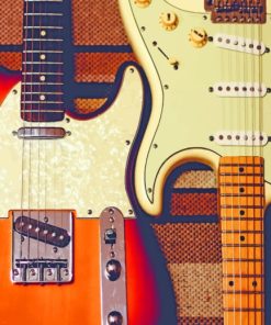 Fender Stratocaster And Telecaster paint by numbers