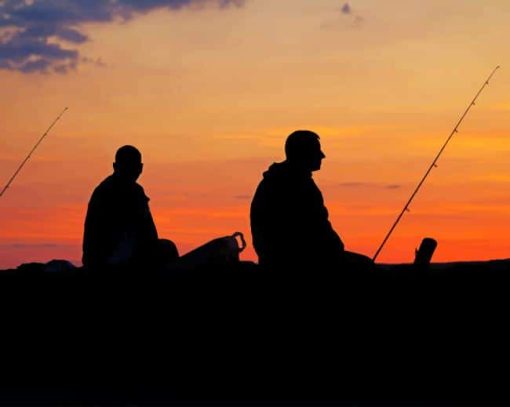 Fishers Sunset Silhouette paint by numbers