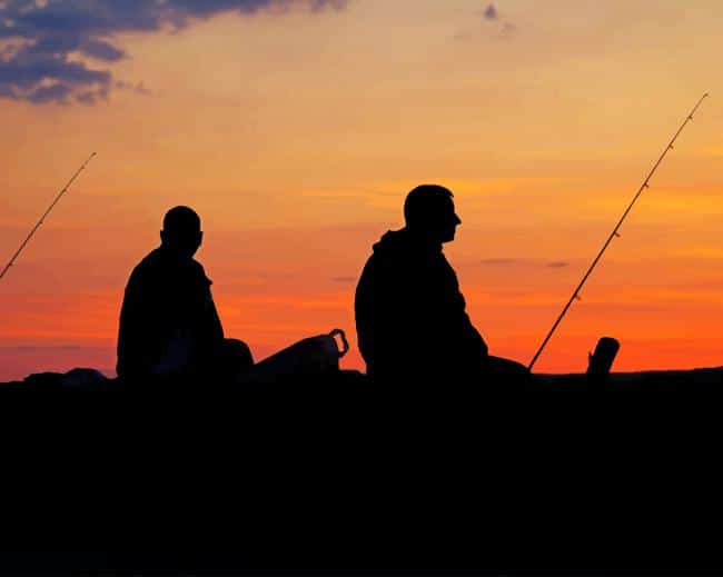 Fishers Sunset Silhouette paint by numbers