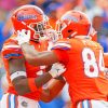 Florida Gators In Orange Shoulder Pads paint by numbers