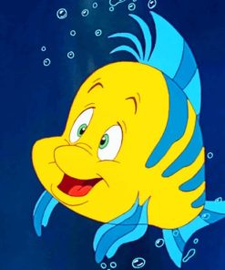 Flounder Fish Disney paint by numbers