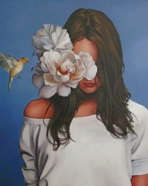 Girl With Amy Judd Flower painting by numbers