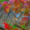 Flower Bicycle painting by numbers