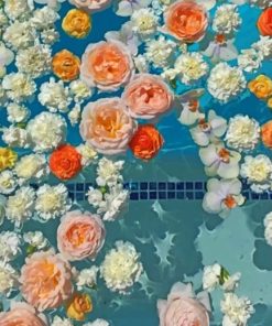 Flowers On Water paint by numbers