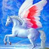 White Flying Pegasus paint by numbers