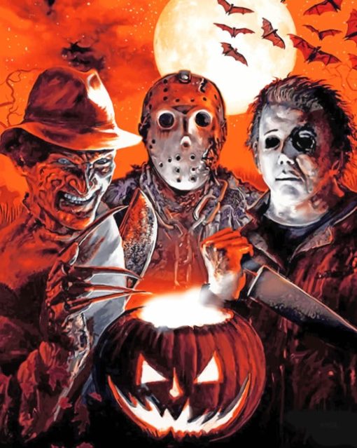 Freddy Jason Michael Myers paint by nuumbers