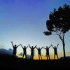 Friendship Silhouette paint by numbers