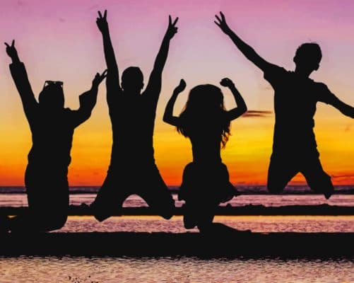 Friendships Goals Silhouette paint by numbers