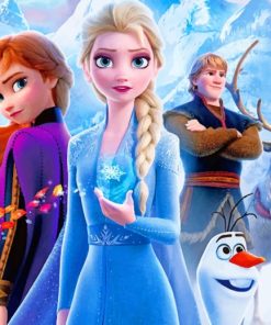 Poster Of Frozen Characters painting by numbers