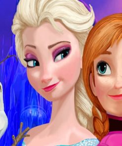 Frozen Characters painting by numbers