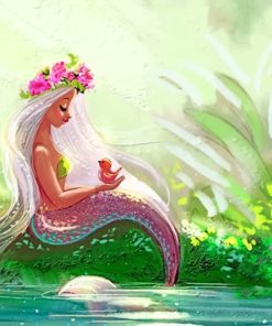 Garden Mermaid paint by numbers