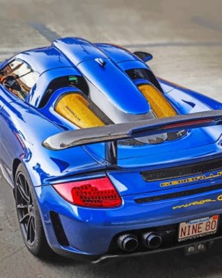 Blue Gemballa Mirage paint by numbers