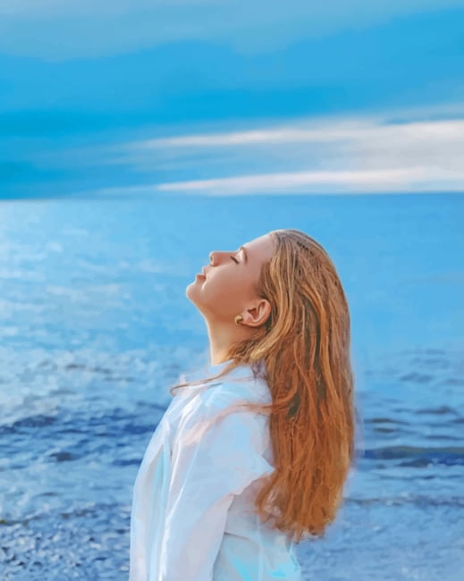 Girl In The Baltic Sea paint by numbers