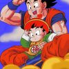 Goku And Gohan Flying painting by numbers