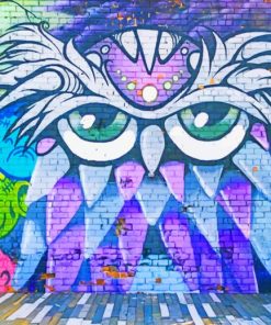 Owl Street Graffiti paint by numbers