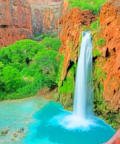 Grand Canyon National Park Waterfall paint by numbers