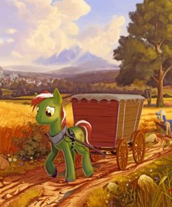 Green Little Pony paint by numbers