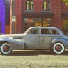 Grey Vintage Cadillac paint by numbers