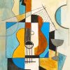 guitar cubism art paint by numbers