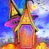 Halloween House paint by numbers