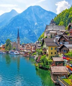 Hallstatt Austria painting by numbers