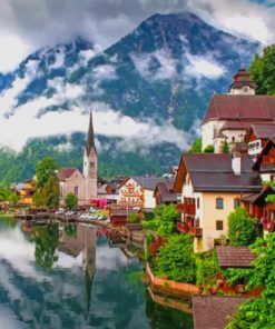 Hallstatt Village In Austria paint by numbers