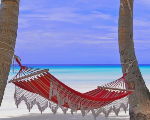 Hamak On The Beach paint by numbers