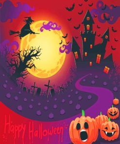 Happy Halloween paint by numbers