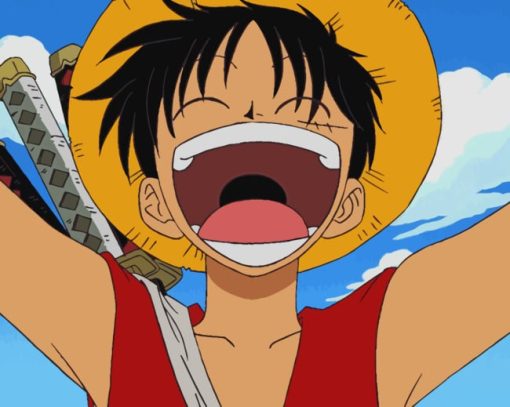 Happy Luffy Anime painting by numbers