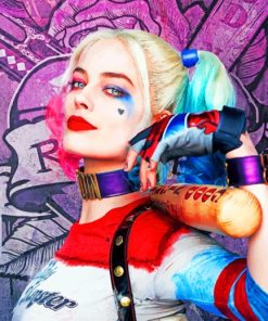 Harley Quinn painting by numbers